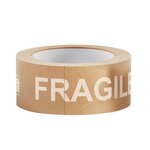 Pack and Move - Lot 12 rouleaux ruban adhésif kraft "Fragile" pour emballage et déménagement - 50 m - 1 dévidoir offert - Qualité Premium