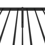 vidaXL Cadre de lit métal avec tête de lit noir 100x190 cm
