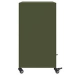 vidaXL Buffet vert olive 68x39x72 cm acier