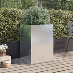 vidaXL Jardinière argenté 52x48x75 cm acier inoxydable