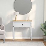 vidaXL Table console Blanc 73 x 35 x 73 cm Pin massif