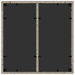 Ensemble de salle à manger de jardin 3 pièces avec coussins Gris clair Poly Rattan