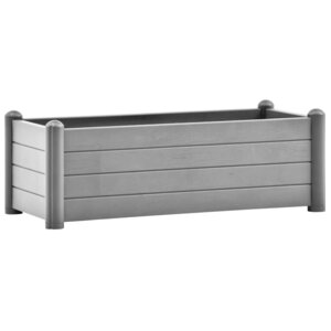 vidaXL Lit surélevé de jardin PP Gris pierre 100x43x35 cm