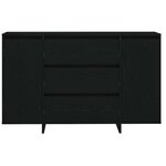 vidaXL Buffet Noir Chêne 120x41x75 cm Bois d'ingénierie