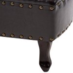 vidaXL Chaise longue Marron foncé Similicuir