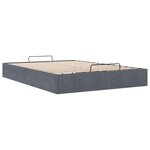 vidaXL Cadre de lit ottoman sans matelas gris foncé 140x190 cm velours