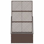 vidaXL Cache-pot de jardin Marron 70 x 30 x 135 cm Métal