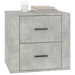 vidaXL Table de chevet Gris béton 50x39x47 cm