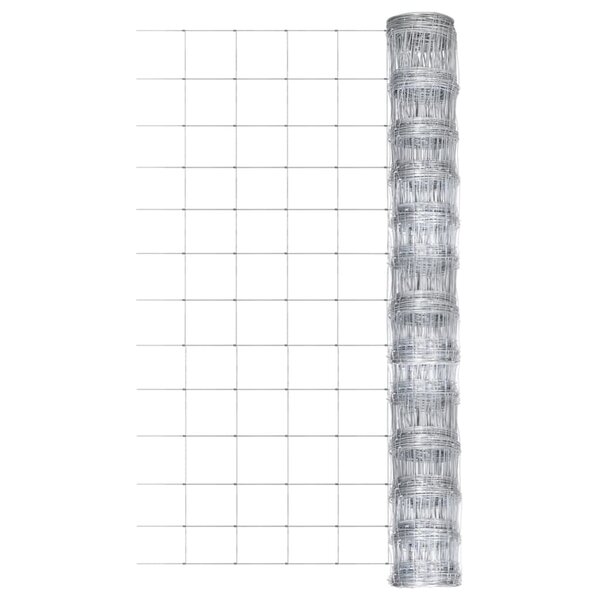 vidaXL Clôture de jardin Acier galvanisé 50x1 25 m Argenté