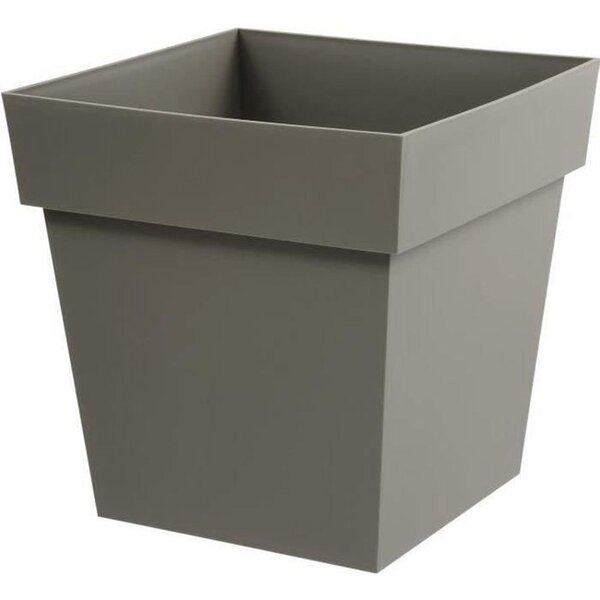 Pot de fleur carré - 39 x 39 x 39 cm - 38 L - Taupe