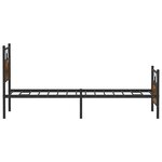 vidaXL Cadre de lit sans matelas chêne fumé 80x200cm bois d'ingénierie