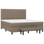 vidaXL Sommier à lattes de lit avec matelas Taupe 160x200 cm Tissu