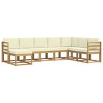 vidaXL Ensemble de canapés d'extérieur 8 Pièces Blanc et crème