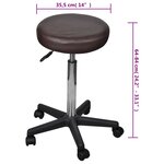vidaXL Tabourets de bureau lot de 2 Marron 35 5x84 cm Similicuir