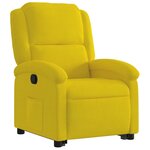 vidaXL Fauteuil inclinable Jaune Velours