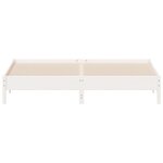 vidaXL Cadre de lit sans matelas blanc 200x200 cm bois massif de pin