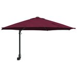 vidaXL Parasol de jardin Rouge et Noir 248 x 248 x 148 cm