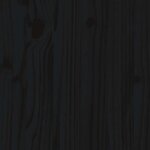 vidaXL Tête de lit Noir 126x4x100 cm Bois massif de pin