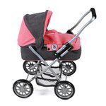 Bayer Chic 2000 555-41 - Mini landau à câlins SMARTY  anthracite-rose pour poupée