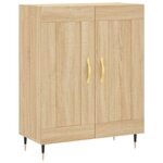 vidaXL Buffet haut Chêne sonoma 69 5x34x180 cm Bois d'ingénierie