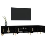 vidaXL Meuble TV noir 180x31 5x40 cm bois d'ingénierie