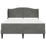 vidaXL Cadre de lit avec tête de lit Gris foncé 160 x 200 cm Velours