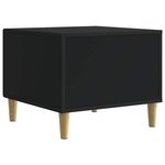 vidaXL Table basse Noir 50 x 49 x 40 cm Bois d'ingénierie
