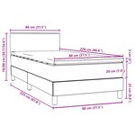 vidaXL Sommier à lattes de lit et matelas et LED vert foncé 80x220 cm velours