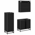 vidaXL Ensemble de mobilier de salle de bain 3 Pièces Chêne noir