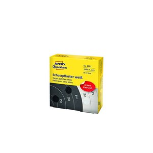 AVERY Zweckform Pastille pour cible de tir, blanc, 19mm