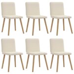 vidaXL Chaises à manger lot de 6 Lin