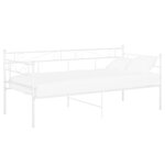 vidaXL Cadre de canapé-lit sans matelas blanc métal 90x200 cm