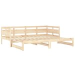 vidaXL Lit coulissant sans matelas bois de pin solide 2x(80x200) cm
