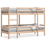 vidaXL Lit superposé sans matelas 90x200 cm bois de pin massif