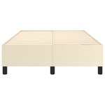 vidaXL Cadre de lit à ressorts Crème 120x200 cm Similicuir