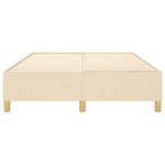 vidaXL Cadre de lit crème 140x190 cm tissu