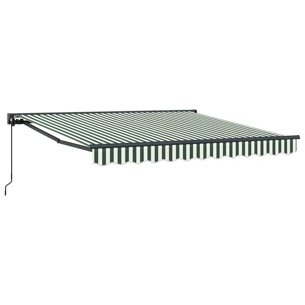 vidaXL Cadre d'auvent Vert et blanc 350 x 250 cm