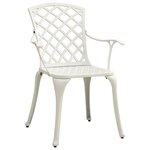 vidaXL Chaises de jardin lot de 2 Aluminium coulé Blanc
