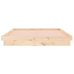 vidaXL Cadre de lit à LED 140x190 cm bois massif