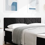 vidaXL Tête de lit LED style blocs de diamant  noire  144 cm en velours