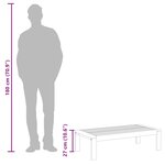 vidaXL Table de jardin 100x50x27 cm bois d'acacia solide