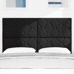 vidaXL Tête de lit avec des lumières à LED Réglable Noir 144 cm tissu