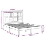 vidaXL Cadre de lit sans matelas blanc bois massif 120x200 cm