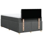 vidaXL Sommier à lattes de lit avec matelas Gris foncé 120x200cm Tissu