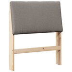 vidaXL Tête de lit capitonnée Taupe 80 cm Pin massif