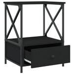 vidaXL Tables de chevet 2 Pièces noir 50x41x65 cm bois d’ingénierie