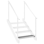 vidaXL Escalier en caillebotis 70x24x7 cm acier galvanisé
