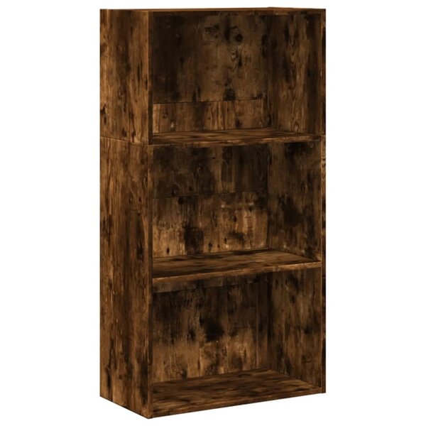 vidaXL Bibliothèque chêne fumé 60x30x114 cm bois d'ingénierie