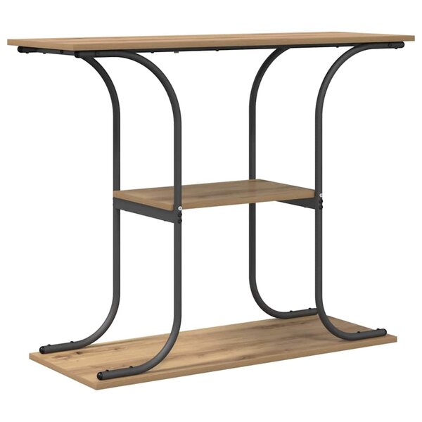 vidaXL Table console avec étagère Chêne artisanal 101 x 35 x 80 5 cm
