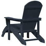 vidaXL Chaises Adirondack avec Repose-pied 2 Pièces Bleu Marine HDPE